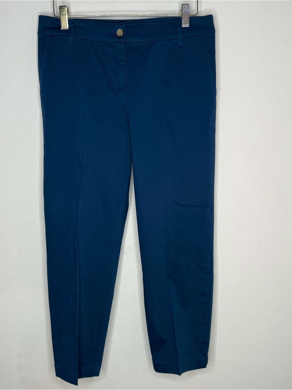 Tommy Bahama Ankle Pants Size 6 Blue Tencel Lyocell Stretch Crop Trousers